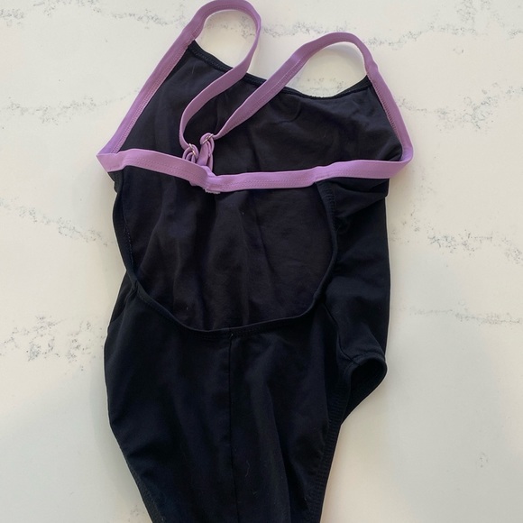 TYR swimsuit with adjustable straps. Black with purple straps size 10/24 - Picture 4 of 5